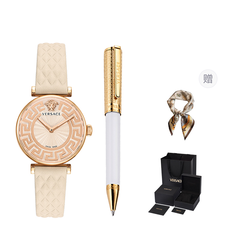 

VERSACE Часы New Lady 35mm, Small Golden Wheat Ear Watch+Signature Pen