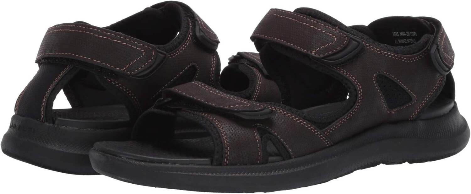 

Сандалии Rio Vista 3-Strap River Sandal Nunn Bush, коричневый, Черный, Сандалии Rio Vista 3-Strap River Sandal Nunn Bush, коричневый