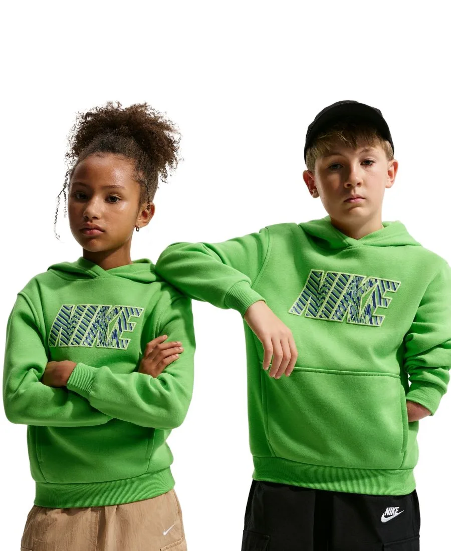 Детская флисовая толстовка с капюшоном Sportswear Club для мальчиков 4-20 лет Nike, mean зеленый