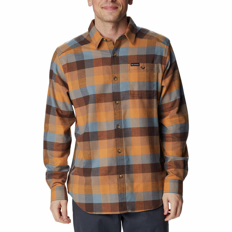 

Фланелевая рубашка с длинным рукавом Cornell Woods мужская - коричневая COLUMBIA, цвет orange