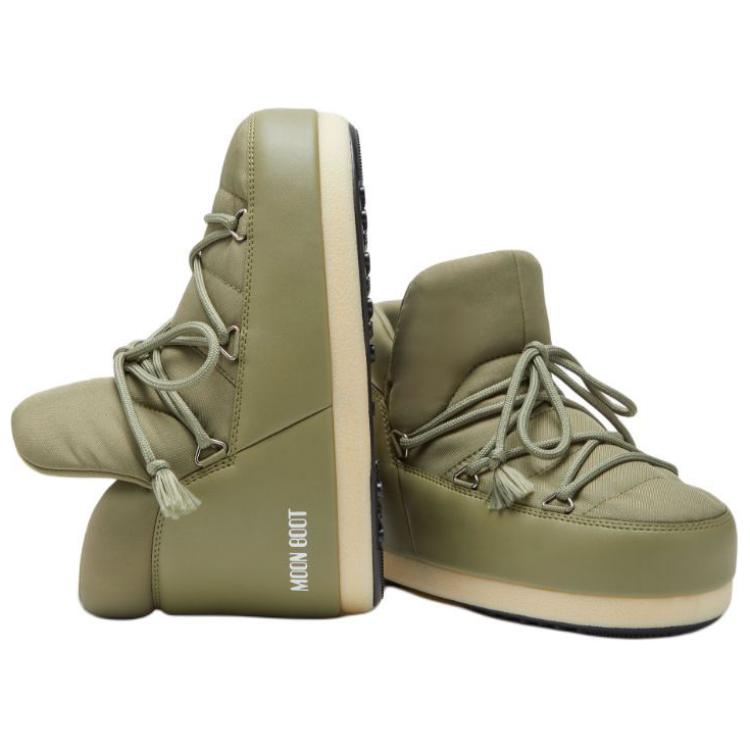 Зимние ботинки унисекс Moon Boot короткие на шнуровке, зеленый — фото 4
