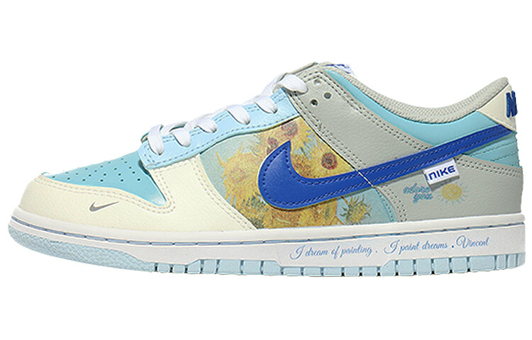 

Кроссовки Nike Dunk Skateboarding Shoes Women's Low-top Yellow, синий