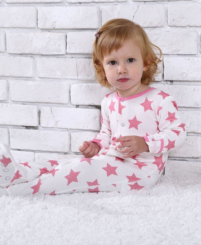 Комбинезон со звездами для маленьких мальчиков и девочек Earth Baby Outfitters, белый — фото 2