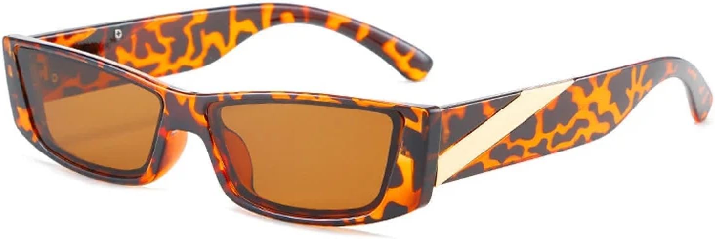 

Солнцезащитные очки «кошачий глаз» в маленькой оправе для женщин и мужчин, в стиле ретро, ​​летние, для путешествий, с защитой от УФ-излучения UV400 TKKTLLT, Leopard Brown