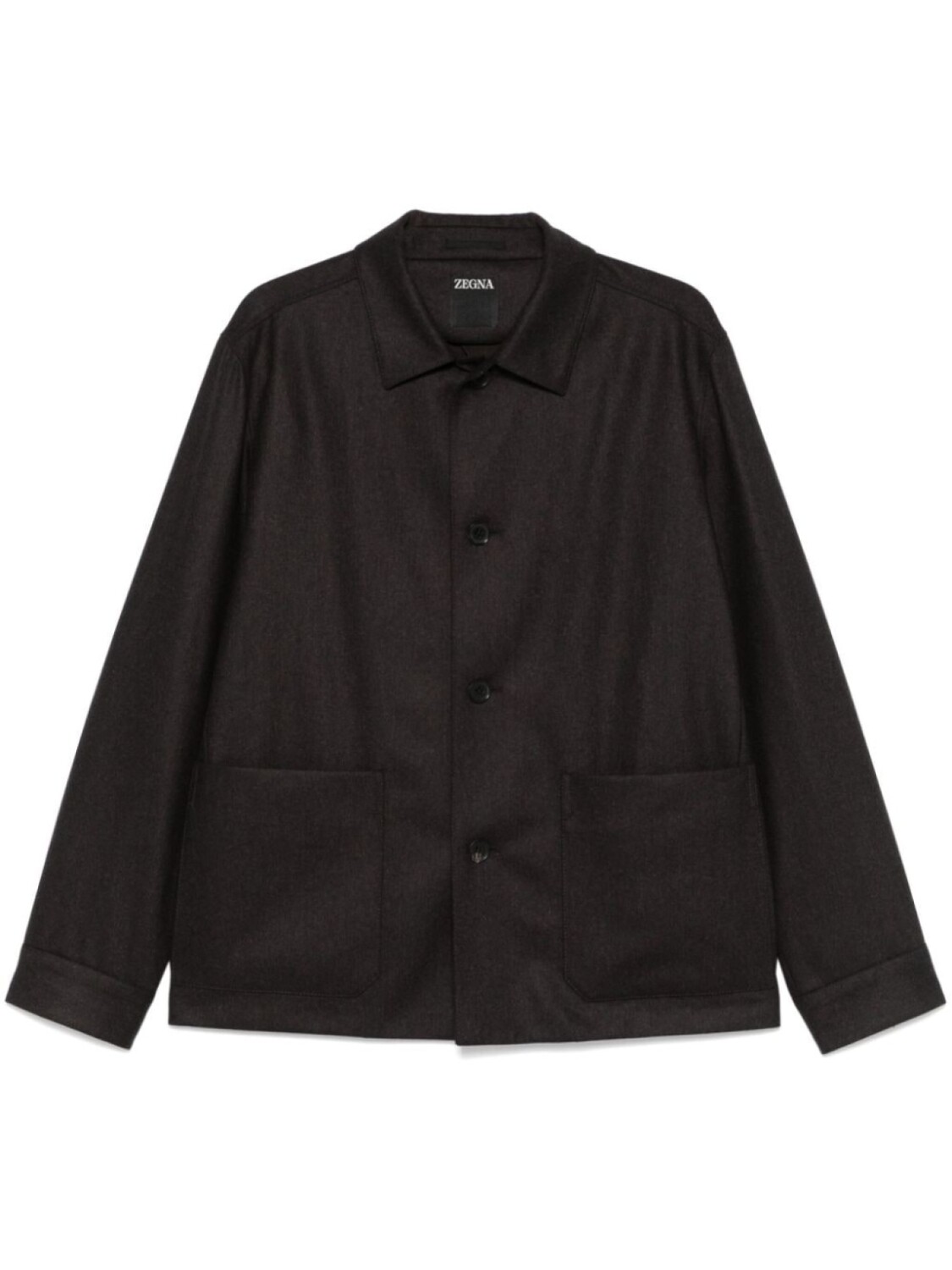 

Куртка-рубашка из шерсти Zegna, коричневый