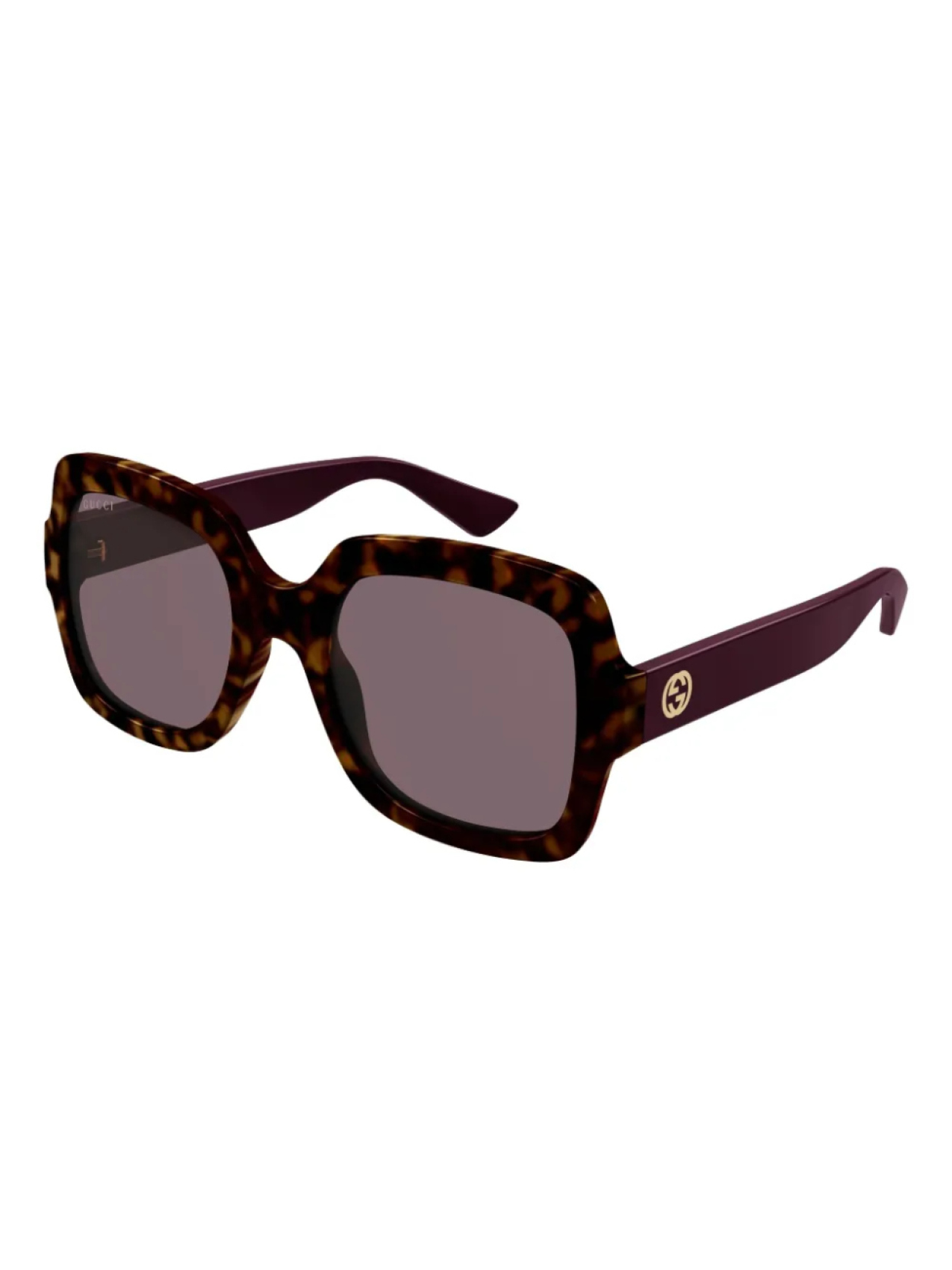 Gucci Eyewear солнцезащитные очки в массивной оправе, красный — фото 2