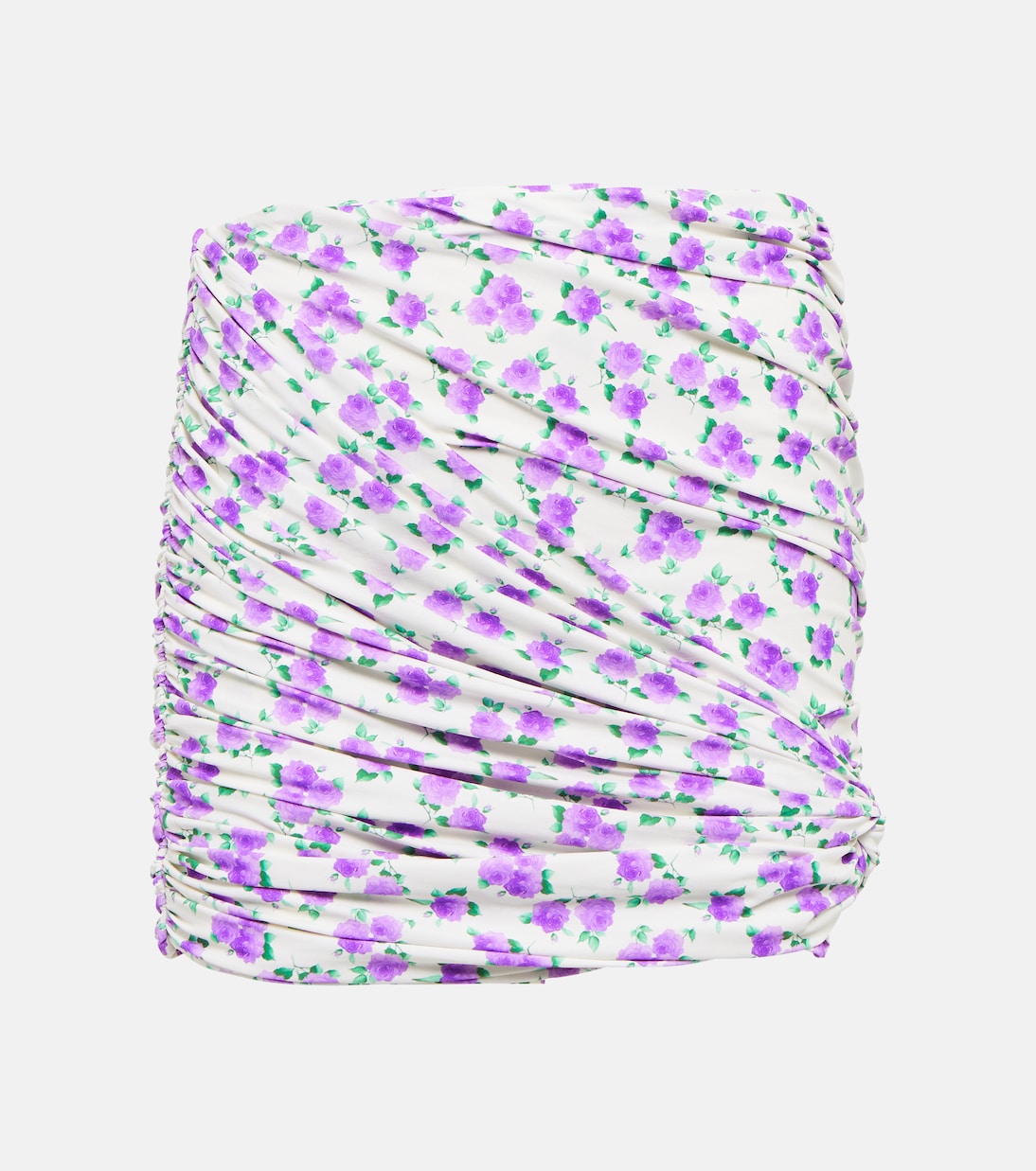 

Мини-юбка с цветочным принтом и сборками Magda Butrym, Violet Print