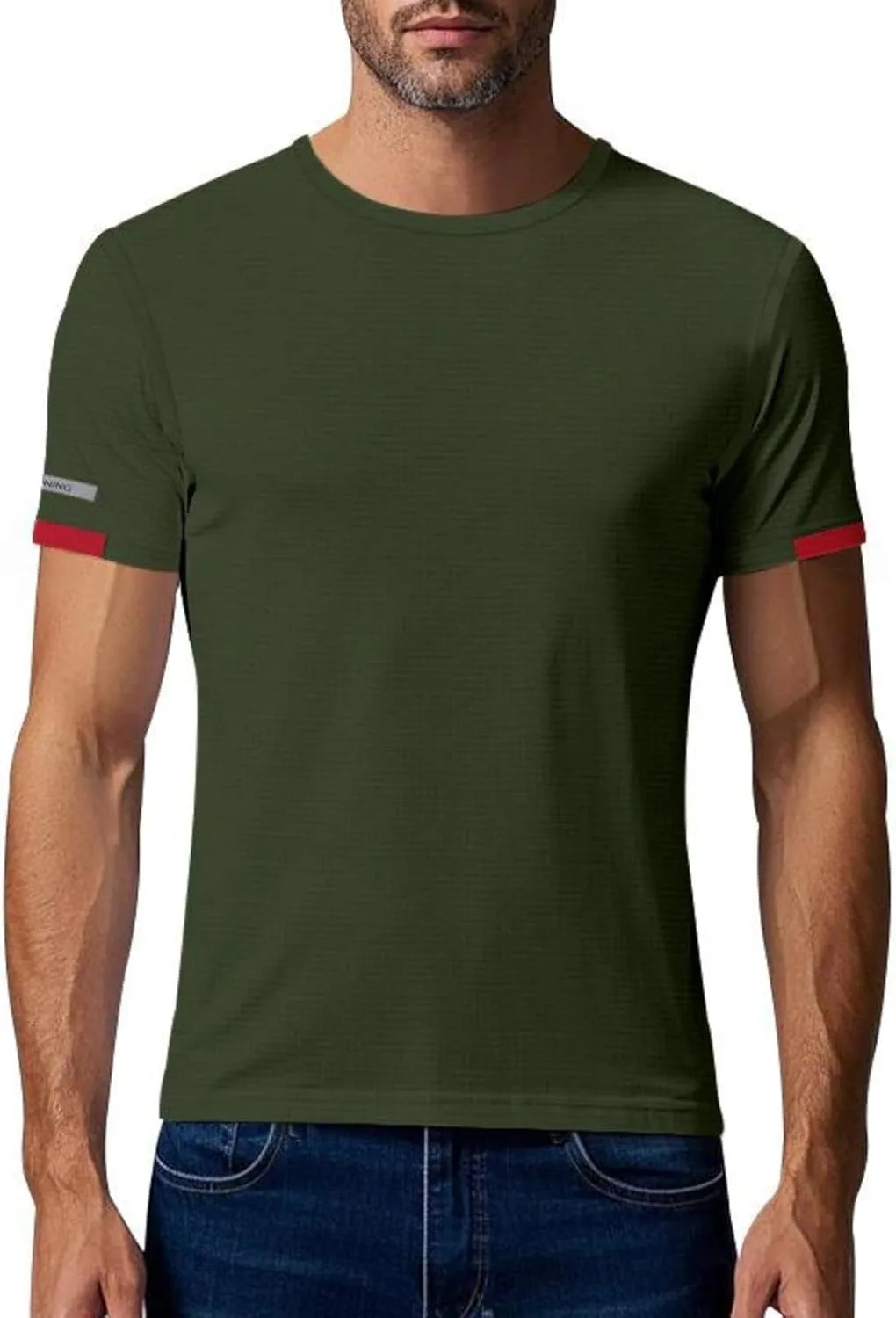 

Мужская однотонная футболка для спорта и отдыха