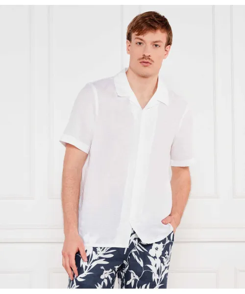 

Льняная рубашка Regular fit Calvin Klein, белый