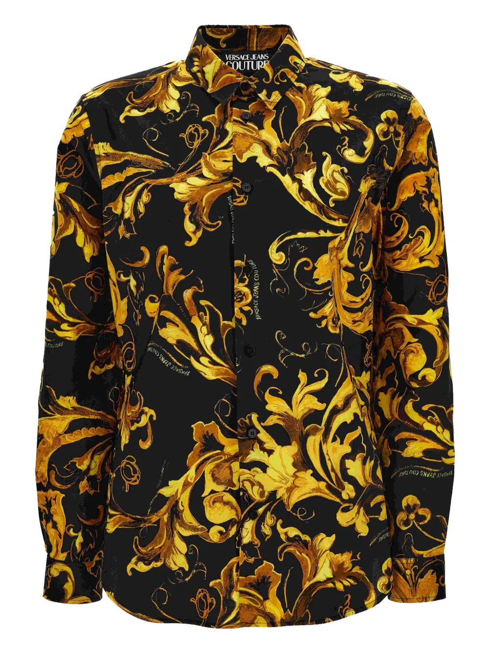 

Рубашка с принтом в стиле барокко Versace Jeans Couture, черный