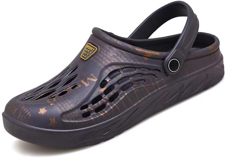 

Мужские легкие спортивные сандалии с закрытым носком для летней прогулки на улице и пляже Zonkacen, серый/золотой