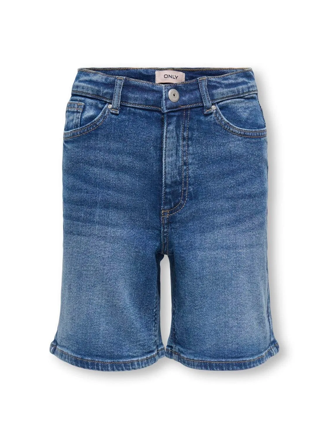Джинсовые шорты с высокой талией, Kids Only, medium blue denim