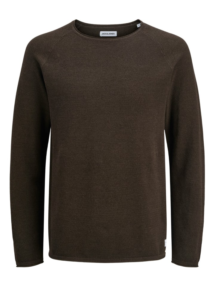 

Свитер с круглым вырезом, длинными рукавами, хлопок JJEHILL, цвет Kaba Brown Jack & Jones