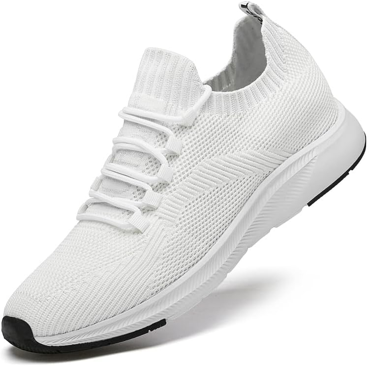 

Мужские обувные кроссовки Panqiubu с вязаным верхом и модным дизайном, увеличивающие рост на 6 см, белый