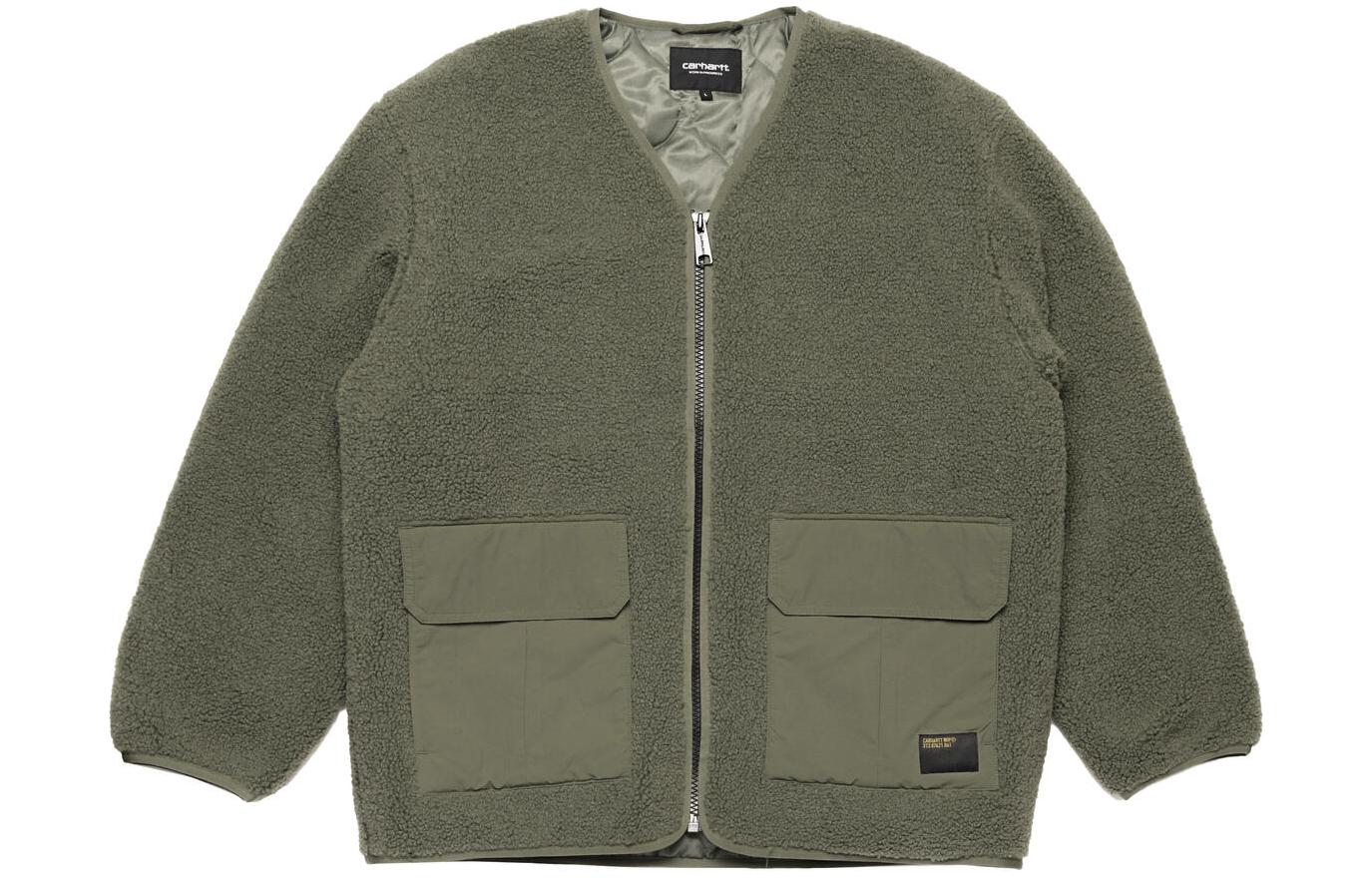 

Carhartt WIP Куртка утепленная стеганая на молнии с подкладкой из овчины, Green