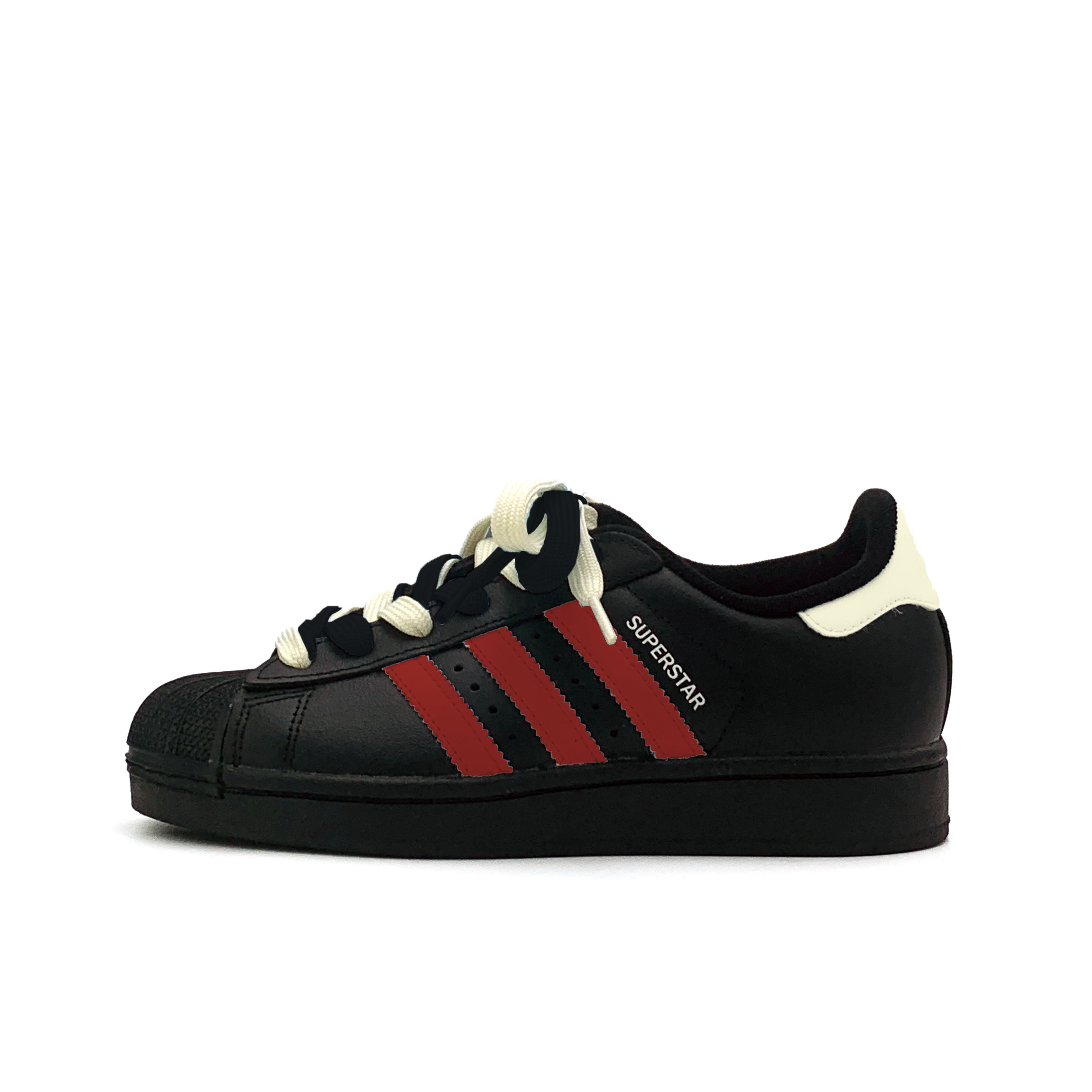 

Adidas Originals Superstar 2 Twin Dark Flame Abrasion Resistant низкие детские скейтбординг кроссовки Red для подростков