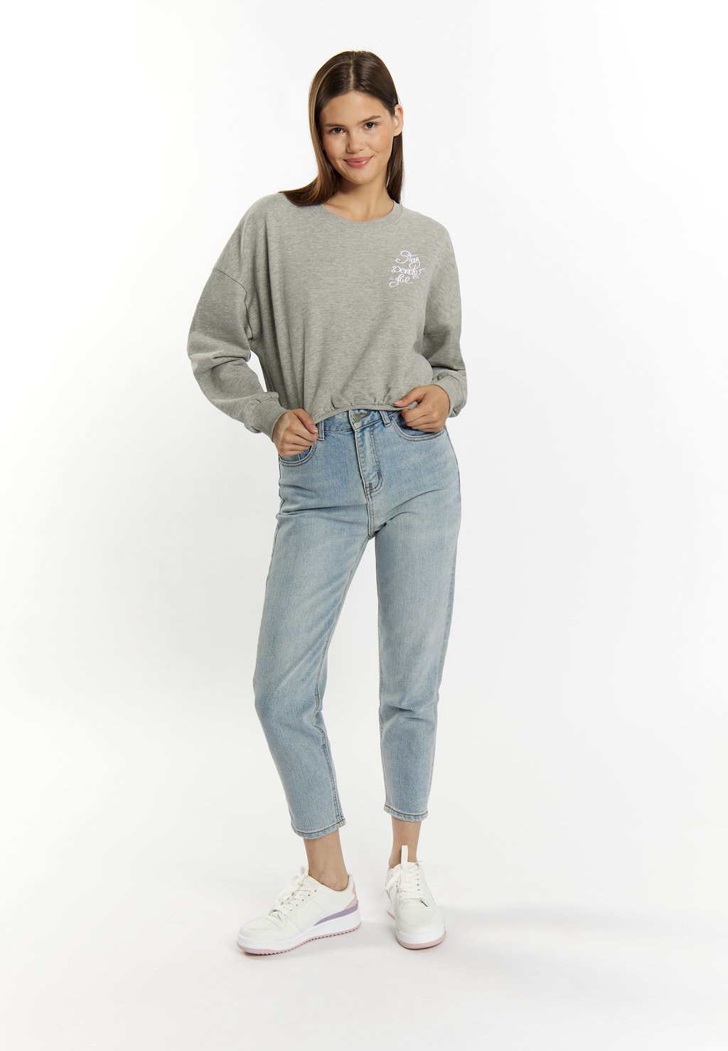 

Толстовка CROPPED myMo, цвет Mottled Grey