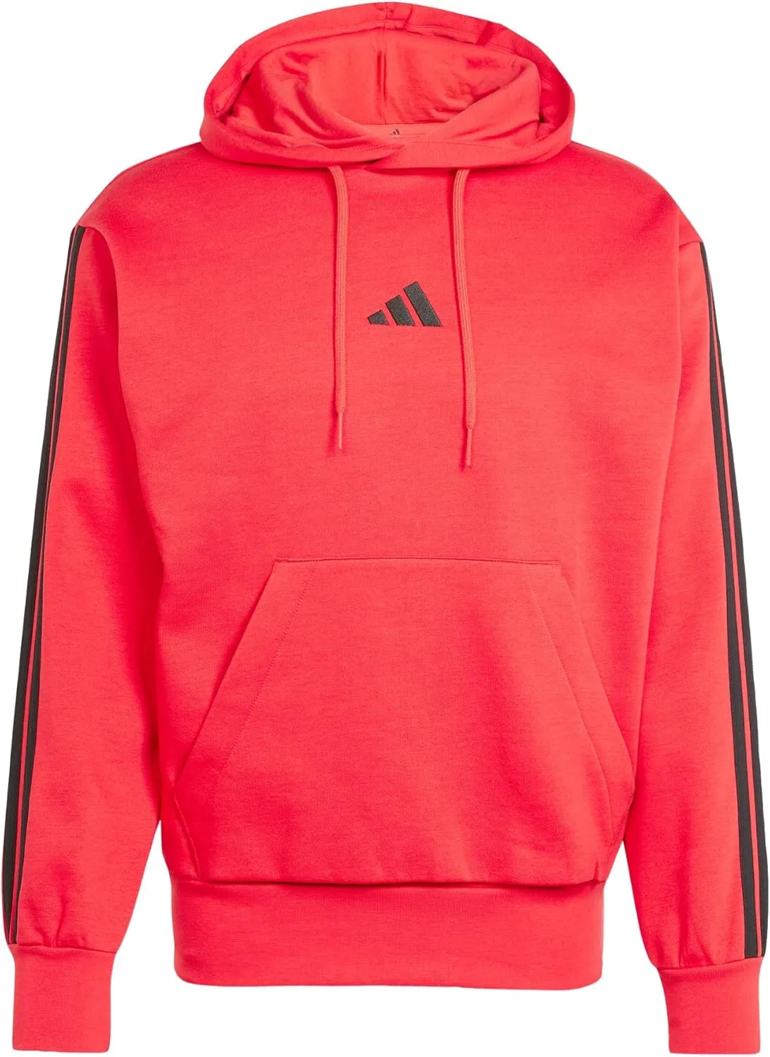 Толстовка Adidas Essential Three Stripes Fleece с капюшоном, черный