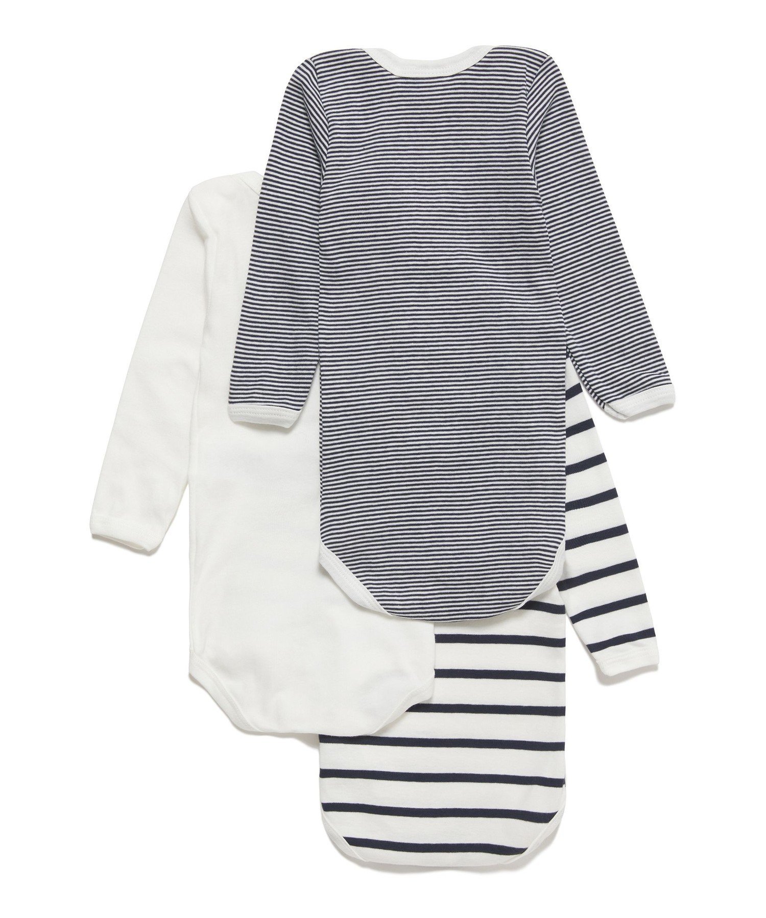 Боди с длинными рукавами (комплект из 3 предметов) PETIT BATEAU, Color 1 — фото 2