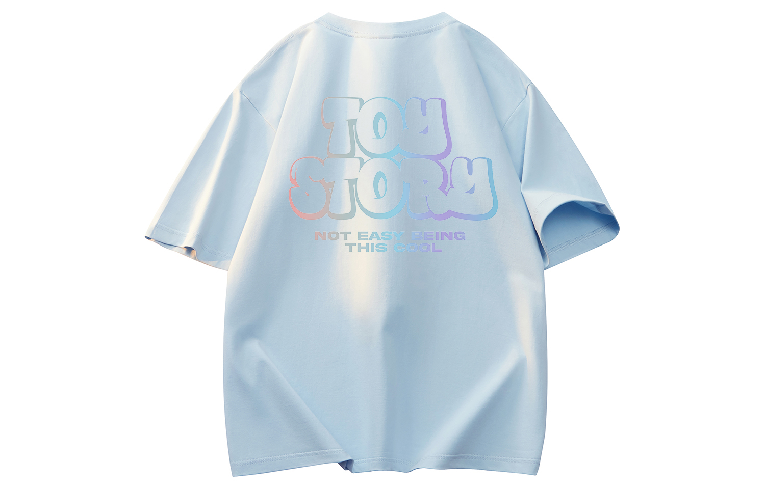 

Футболка Unisex Crew Neck тонкая прямая посадка Disney, светло-синий