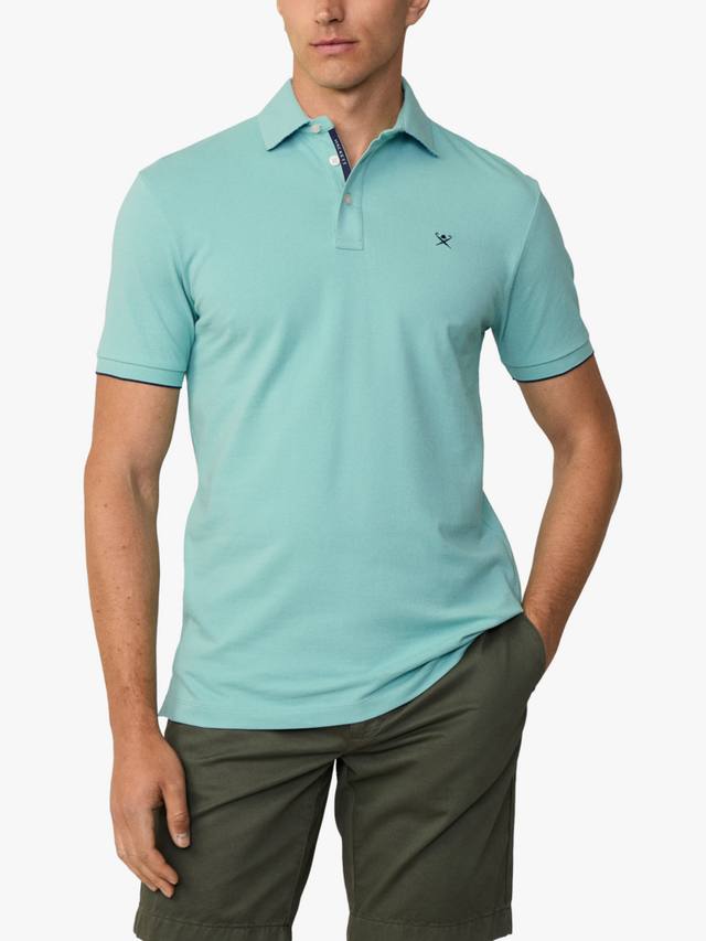 

Рубашка поло с коротким рукавом классического кроя для плавания Hackett London, цвет Spearmint Green