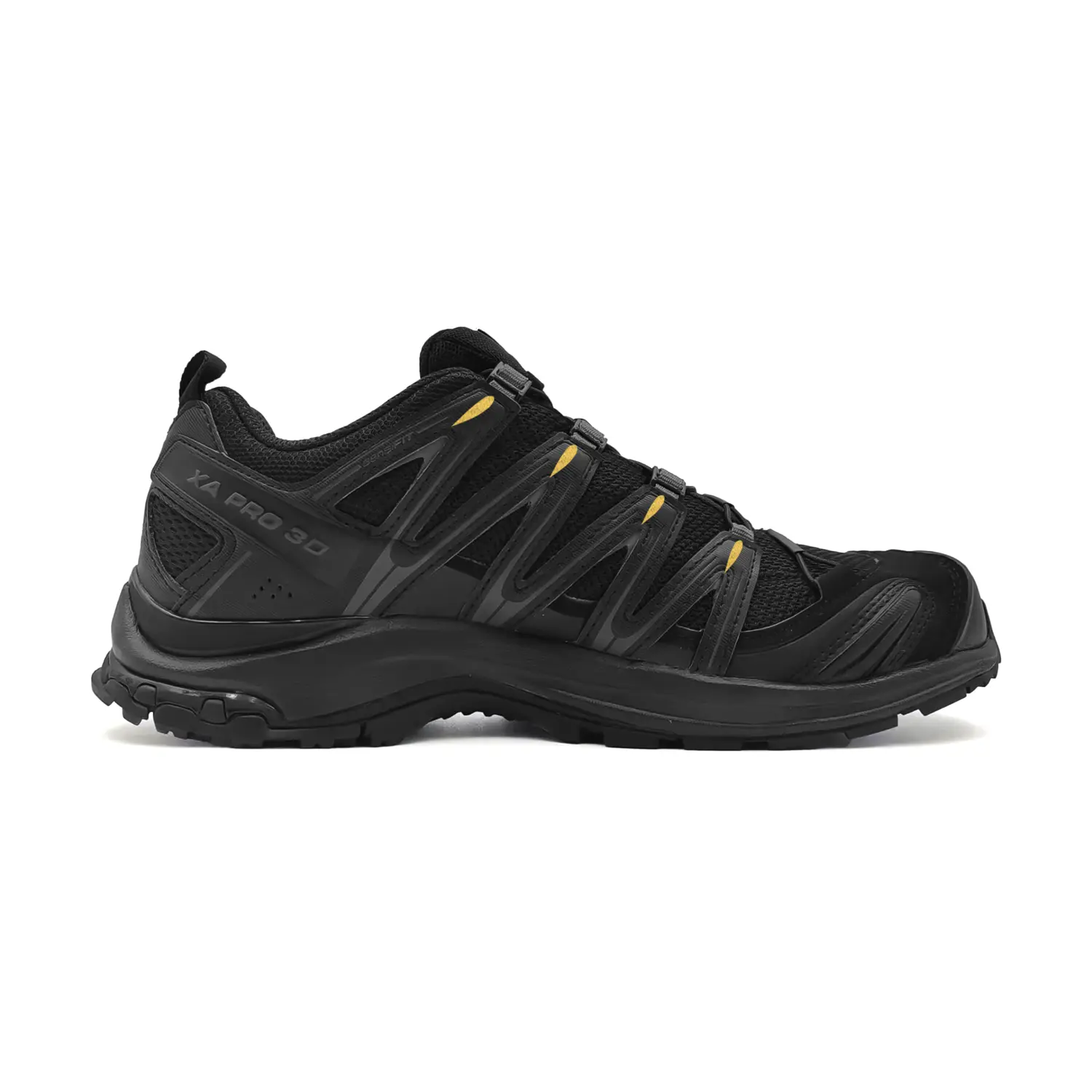 Кроссовки XA PRO 3D с технологией Fabric Cushioning, противоскользящие, износостойкие, низкие SALOMON, черный золото — фото 3