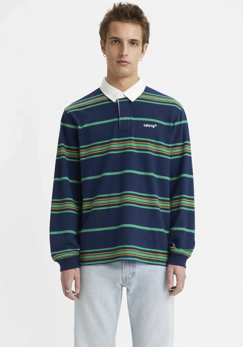 

Рубашка-поло Levi's с длинными рукавами "UNION RUGBY MUL-COL", цвет Ocean Cavern Stripe