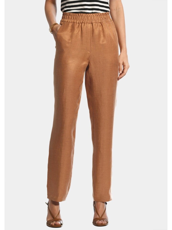 

Тканевые брюки GOLDNER Leinenhose Louisa, цвет nougat