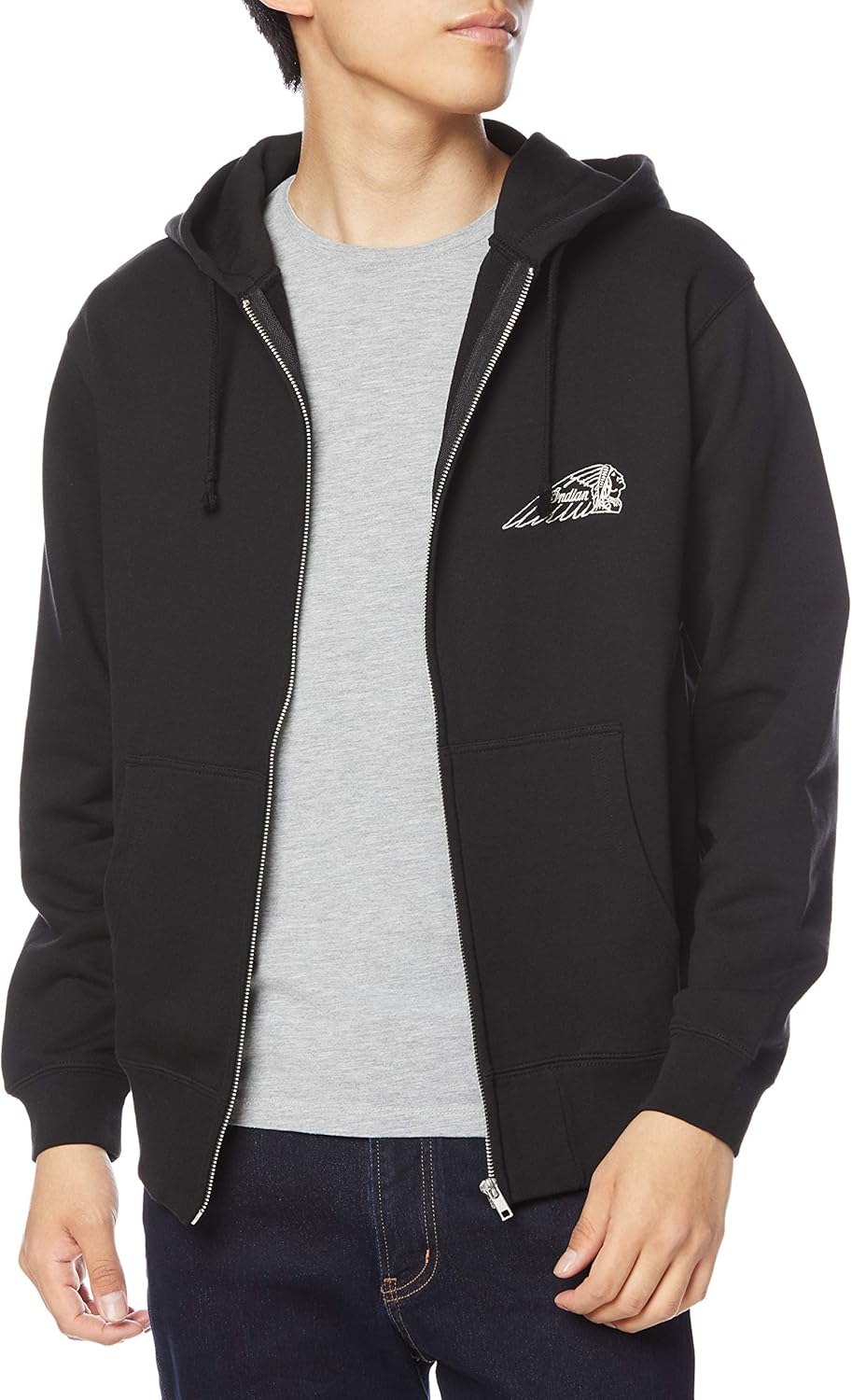 

Базовая толстовка на молнии Indian IC-2531 (с вышитым логотипом компании), черный