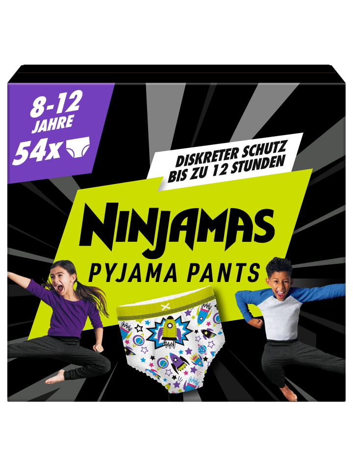 

Пижамные штаны Ninjamas Spaceship, 54 впитывающих ночных штанишки, 8 лет, 27-43 кг Pampers