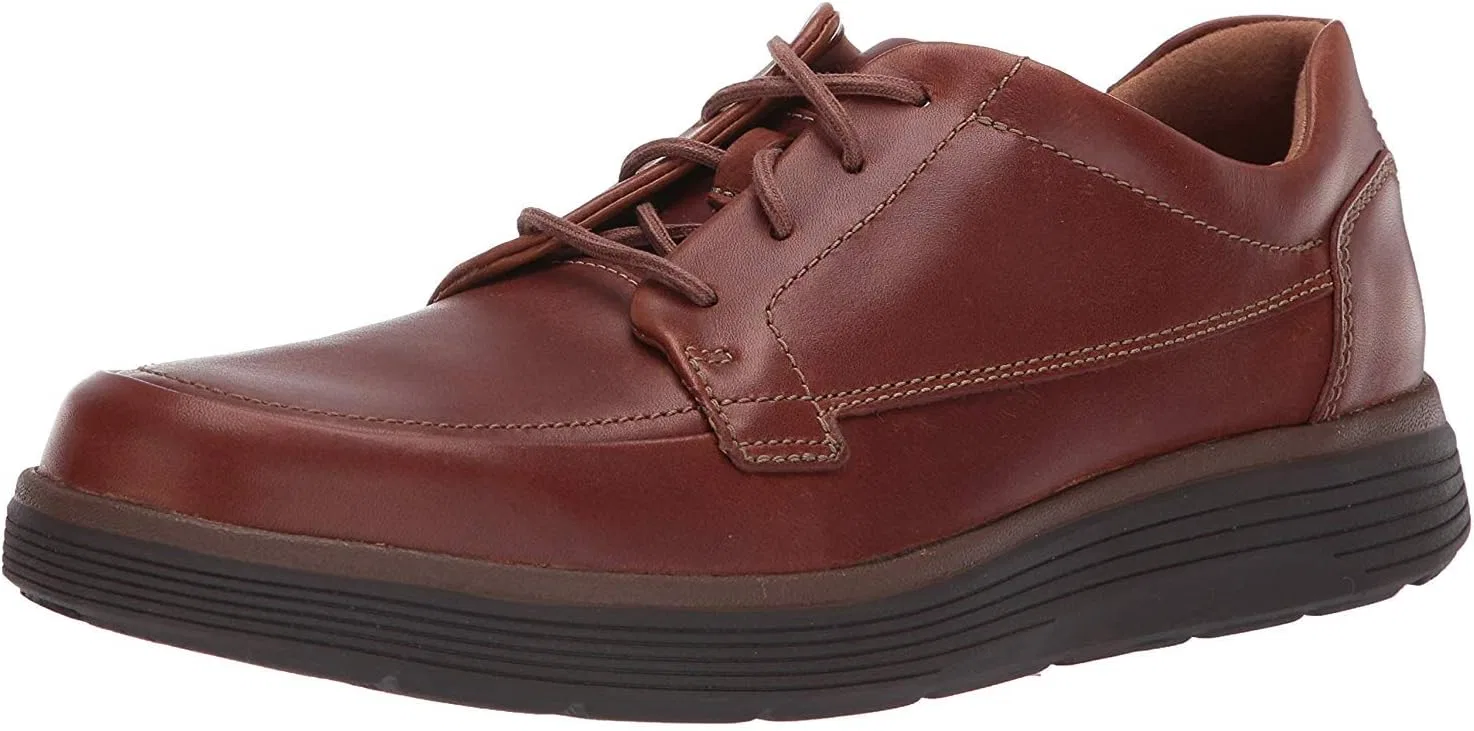 Оксфорды из натуральной кожи, Clarks, темно-рыжая кожа — фото 2