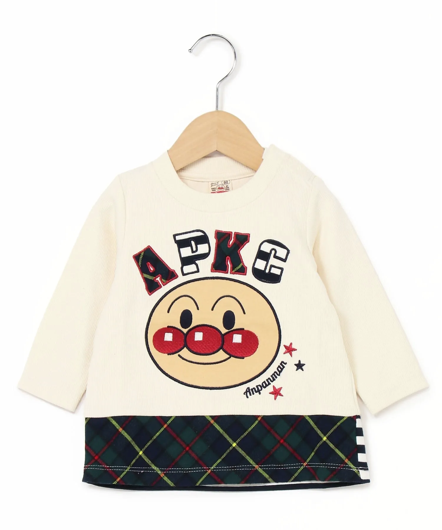 APKC/(K) Аппликационный пуловер с переключателем Anpanman Kids Collection, Off-white — фото 3