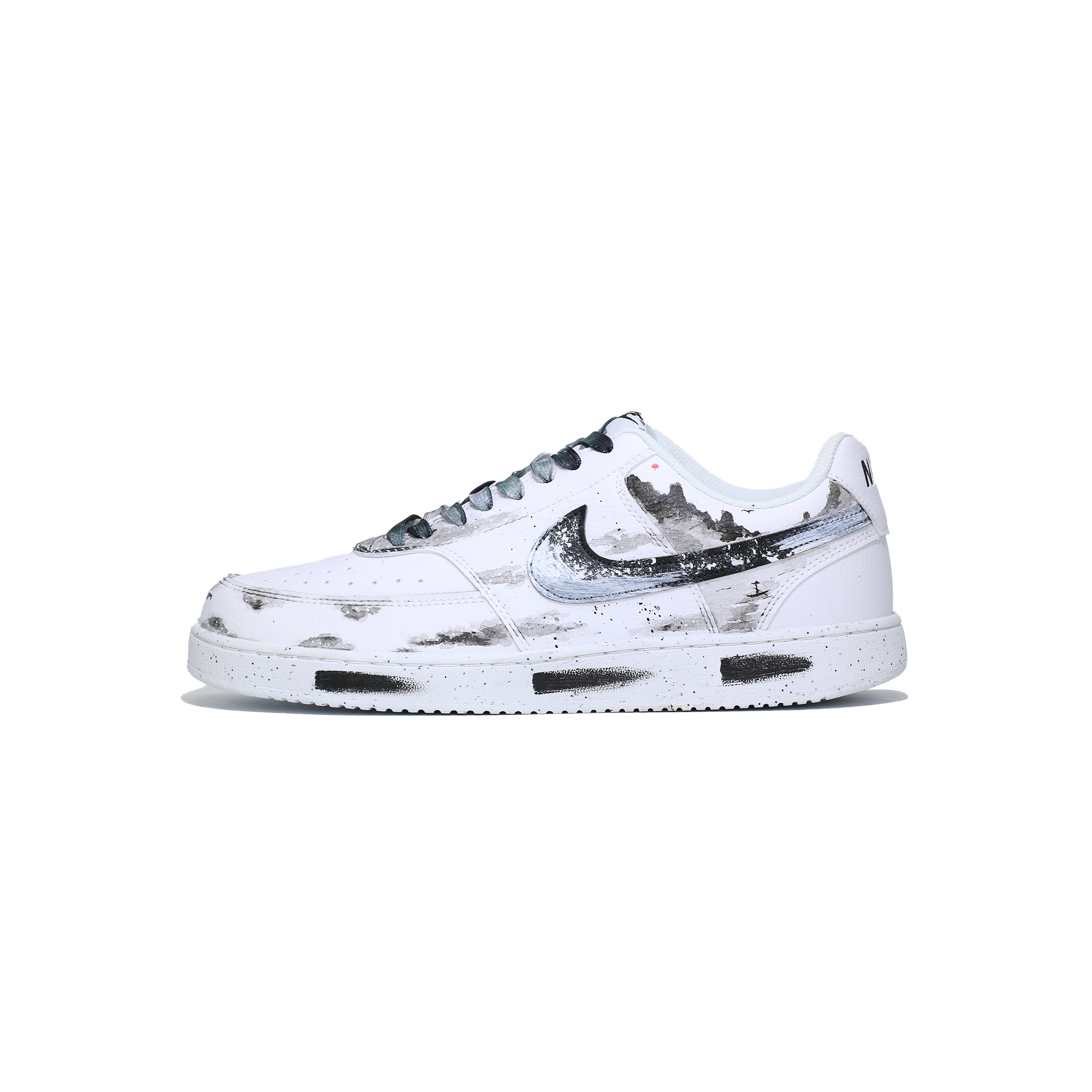 

Кроссовки Nike Court Vision 1 Skateboarding Shoes Men Low-top Gray, Black, черный