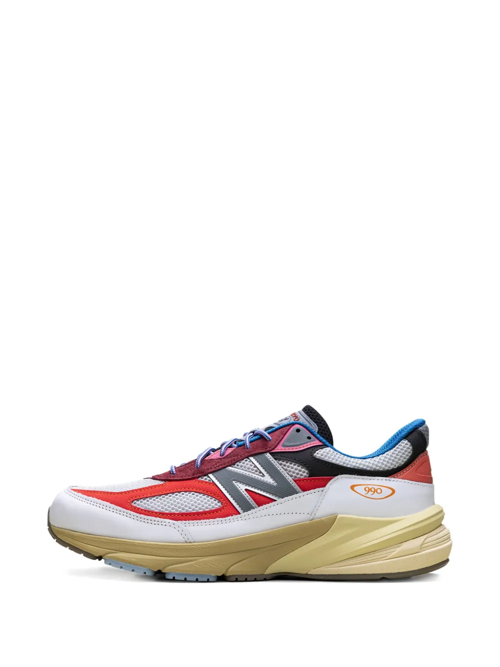 Кроссовки 990 "Action Bronson- Hi/Pink/Royal Blue" NEW BALANCE, белый — фото 4