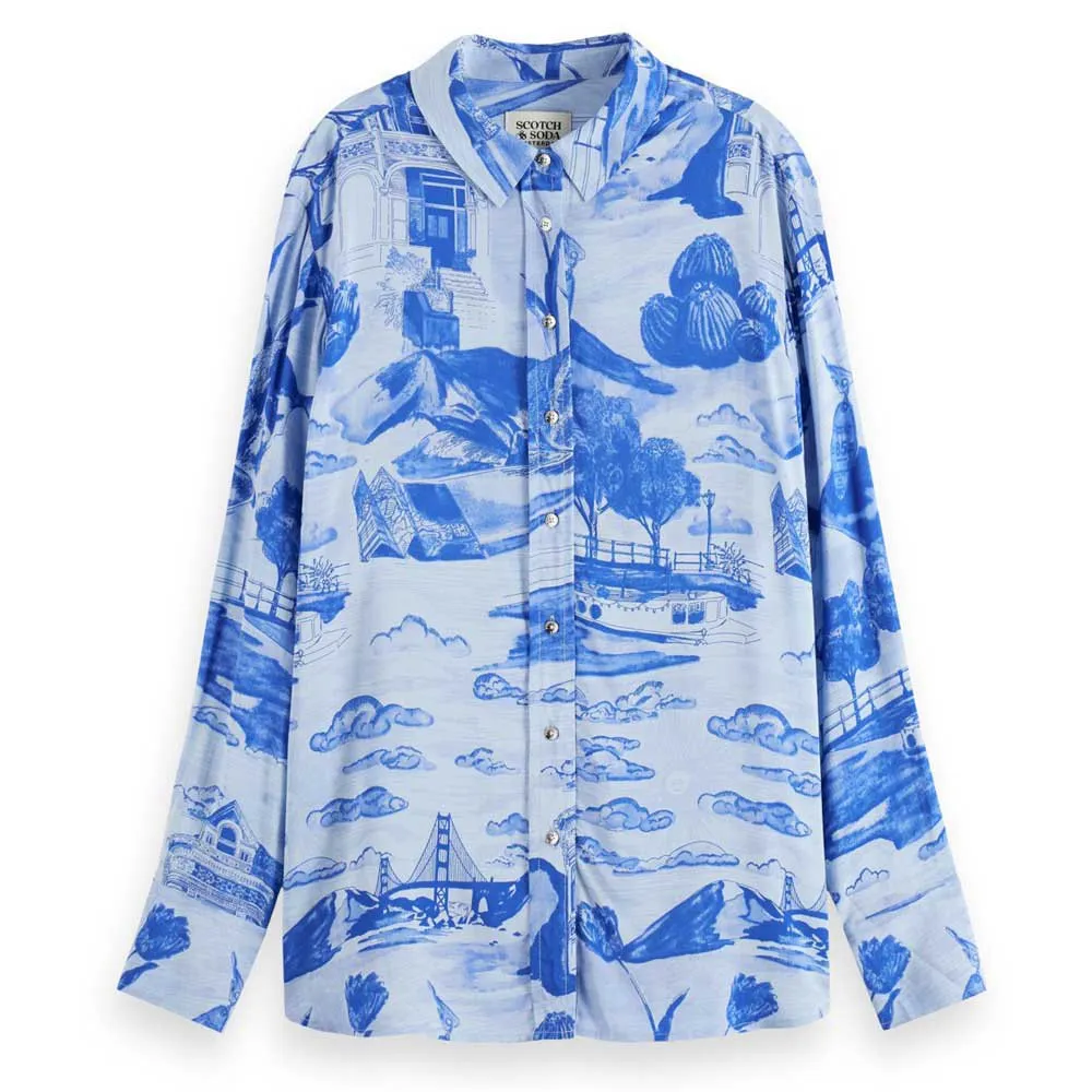 

Рубашка с длинным рукавом Scotch & Soda 177656, синий