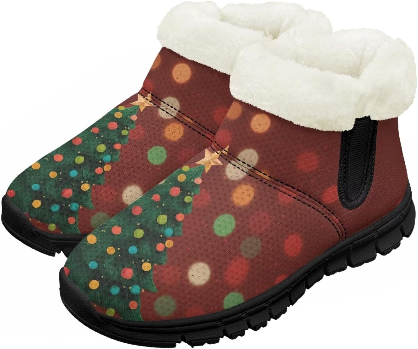 

Зимние сапоги Chririnla для девочек, детские сапожки для малышей и мальчиков, теплые обувь с меховой подкладкой, нескользящие модные короткие ботинки, Christmas Book