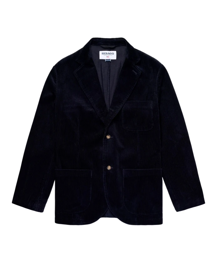 

Классический вельветовый жакет с изысканной отделкой. Sebago, синий