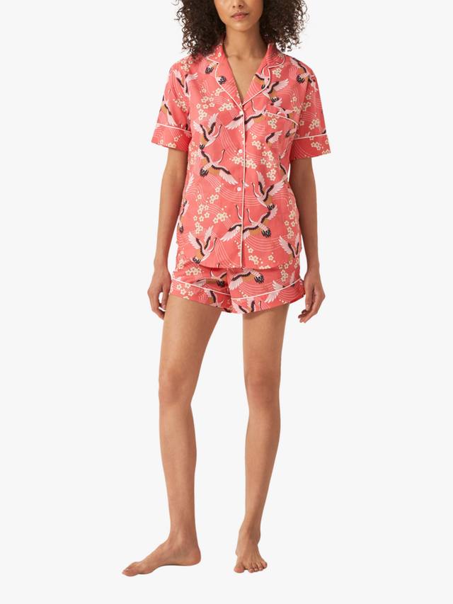 

Комплект пижамы из чистого органического хлопка с японским журавлем myza, Coral