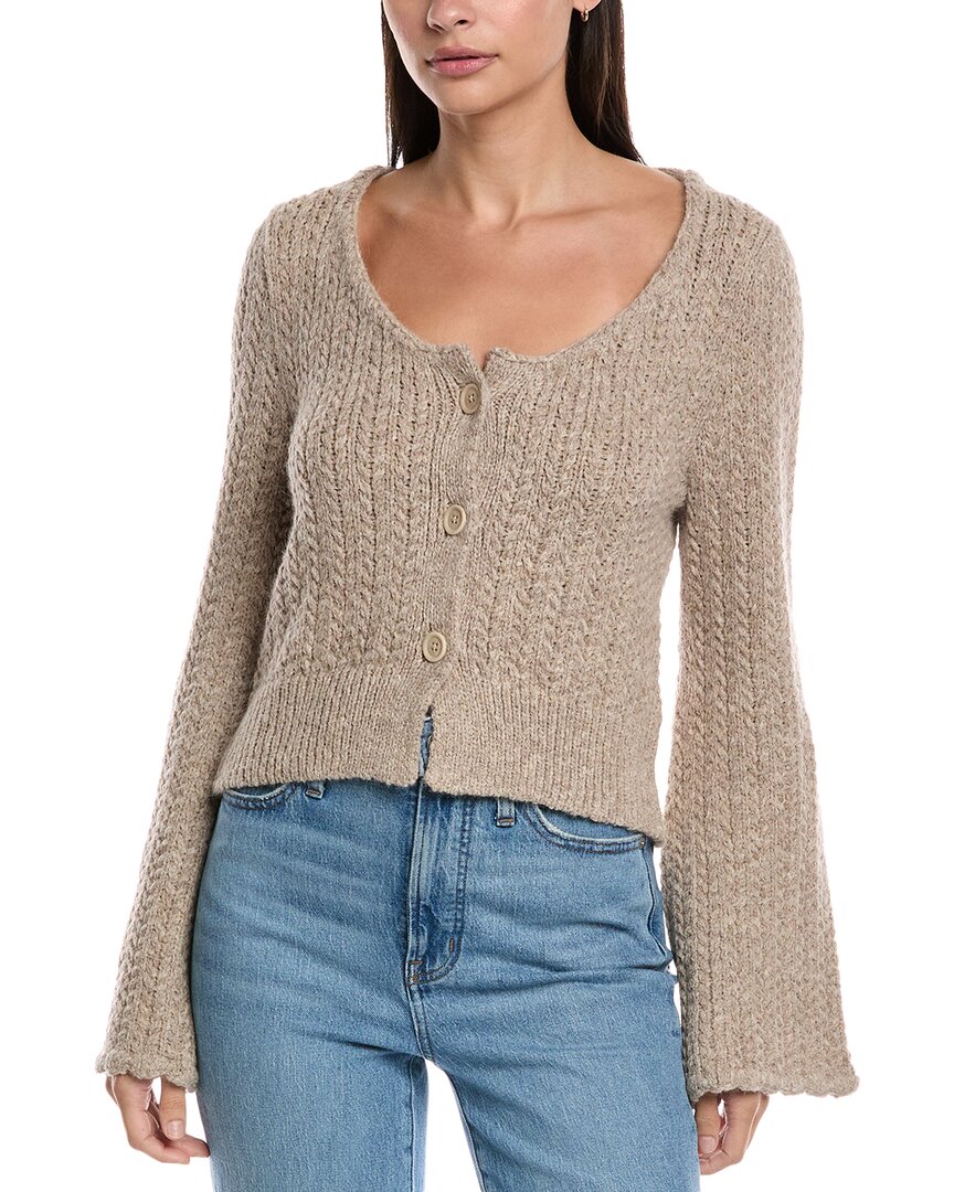 

Кардиган из смеси альпаки и шерсти Nation LTD Berenice, коричневый