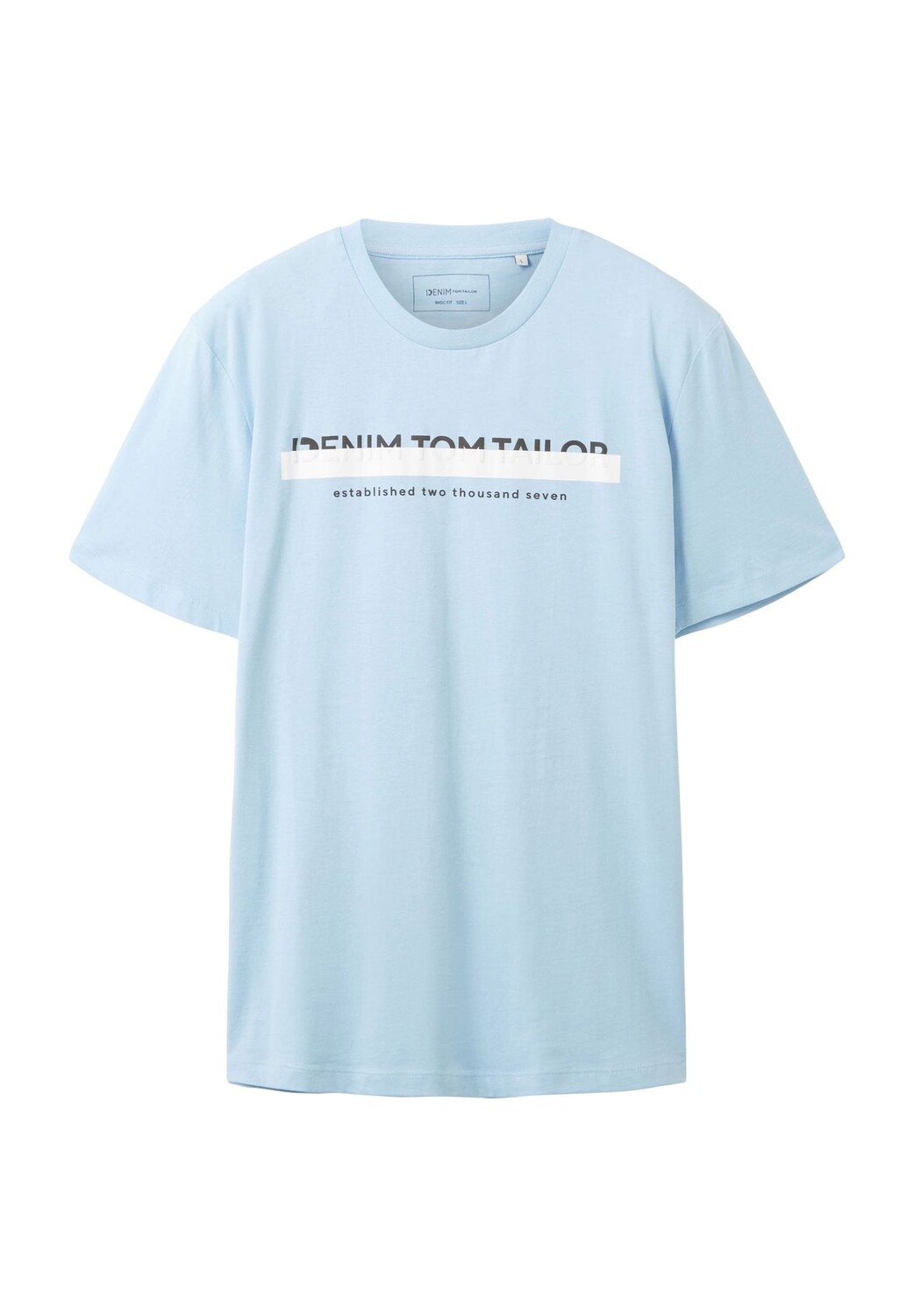 

Футболка, хлопок, логотип, мужская DENIM TOM TAILOR, цвет 32245 Washed Out