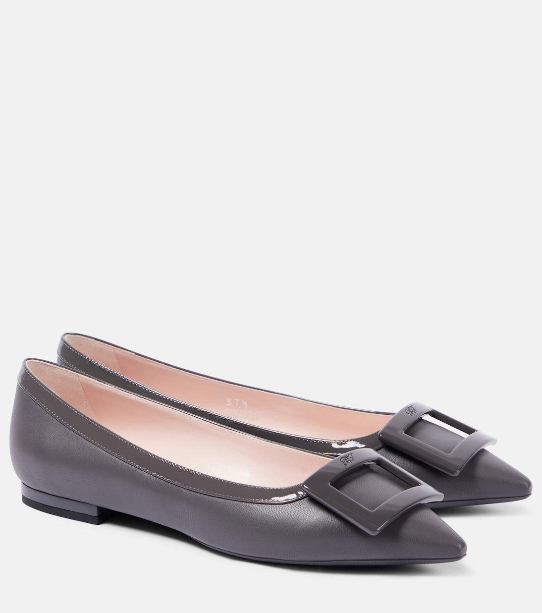 Кожаные балетки Gommetine Roger Vivier, Cenere Scuro