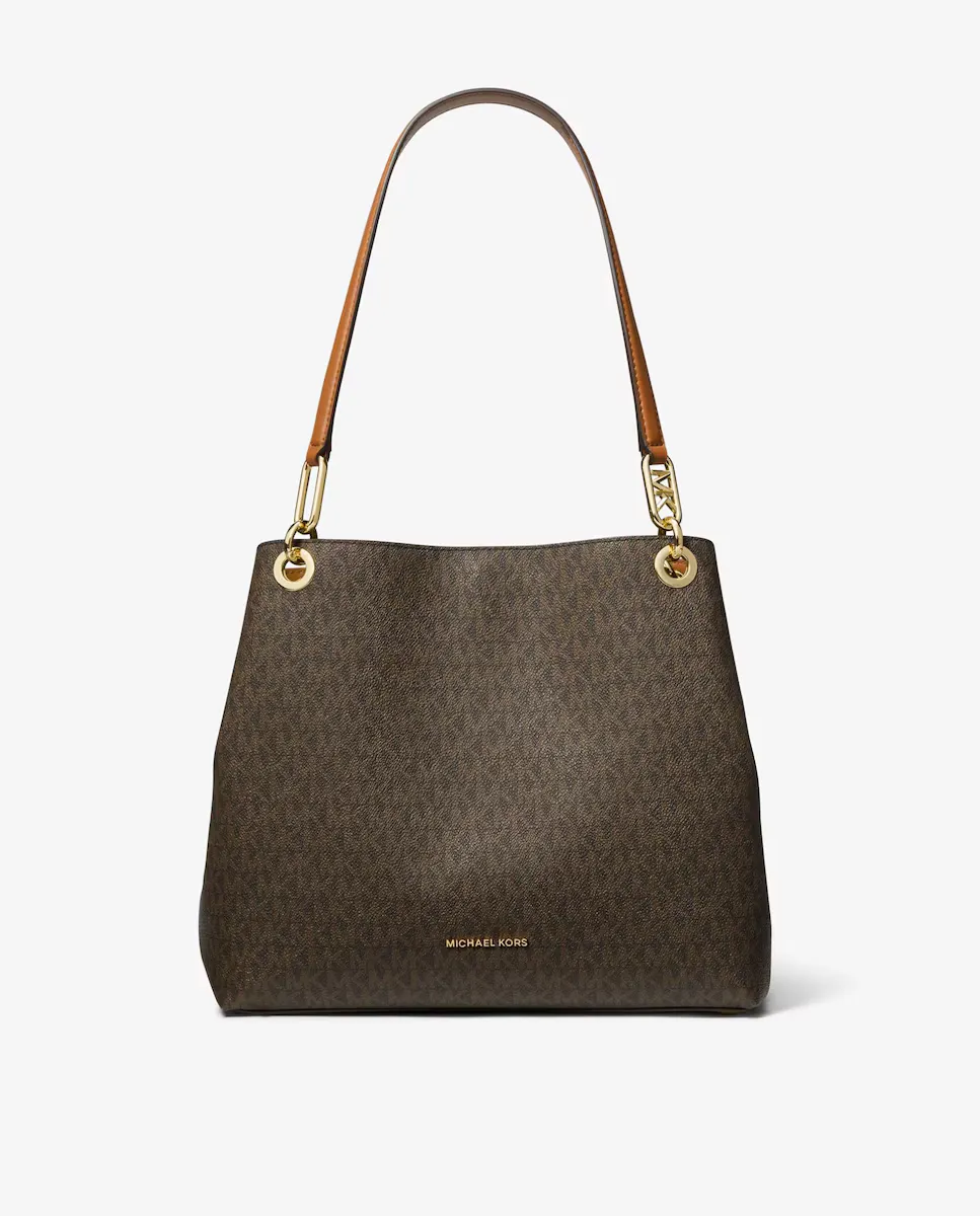 

Сумка через плечо Kensington с логотипами Michael Michael Kors, темно-коричневый