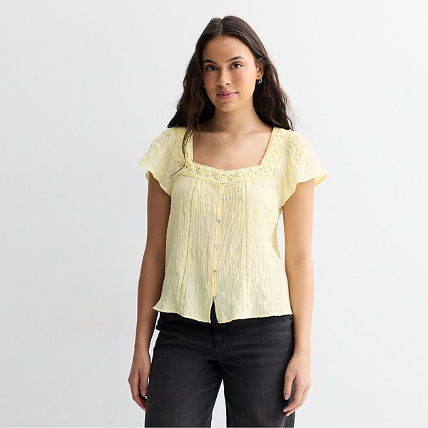 

Детский топ с коротким рукавом в стиле смок Pink Republic, Lemon Grove