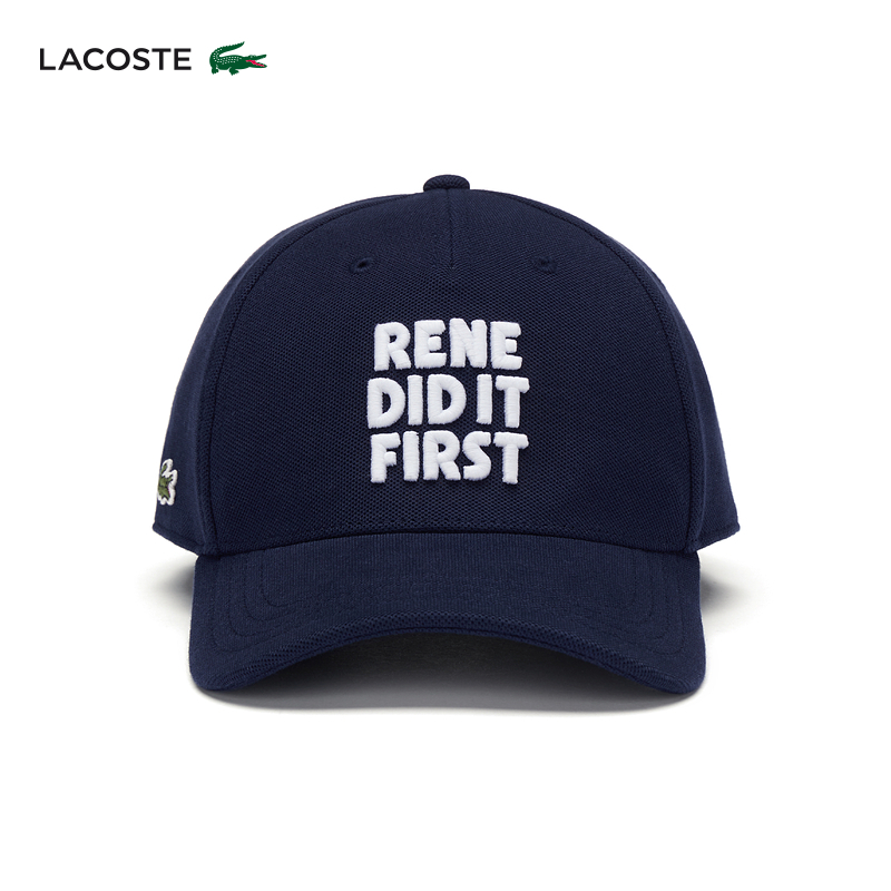 

Шляпа Lacoste с буквенным узором, темно-синий