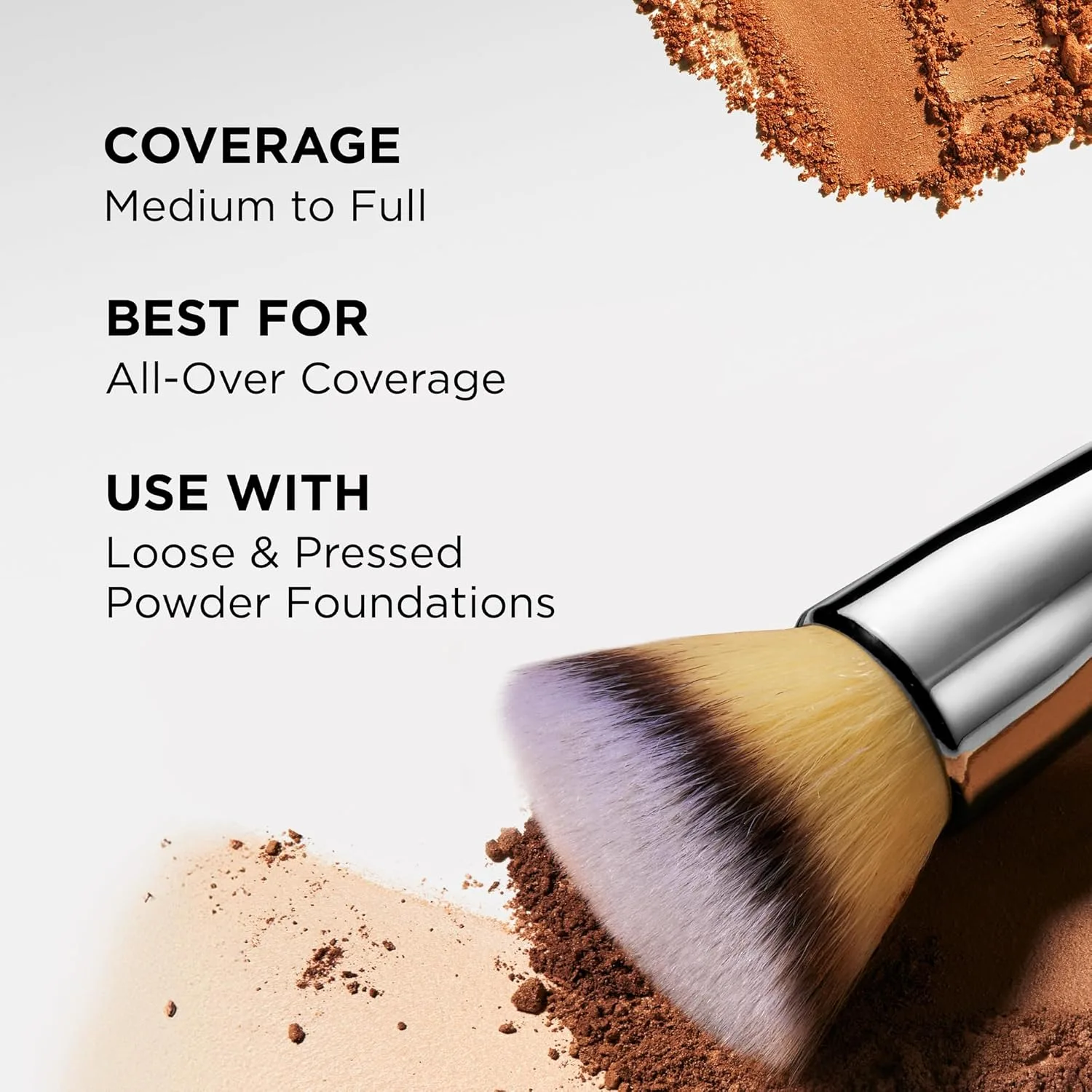 IT Cosmetics Heavenly Luxe Flat Top Buffing Foundation Brush #6 - кисть для жидкого тонального крема и пудры, Silver — фото 4