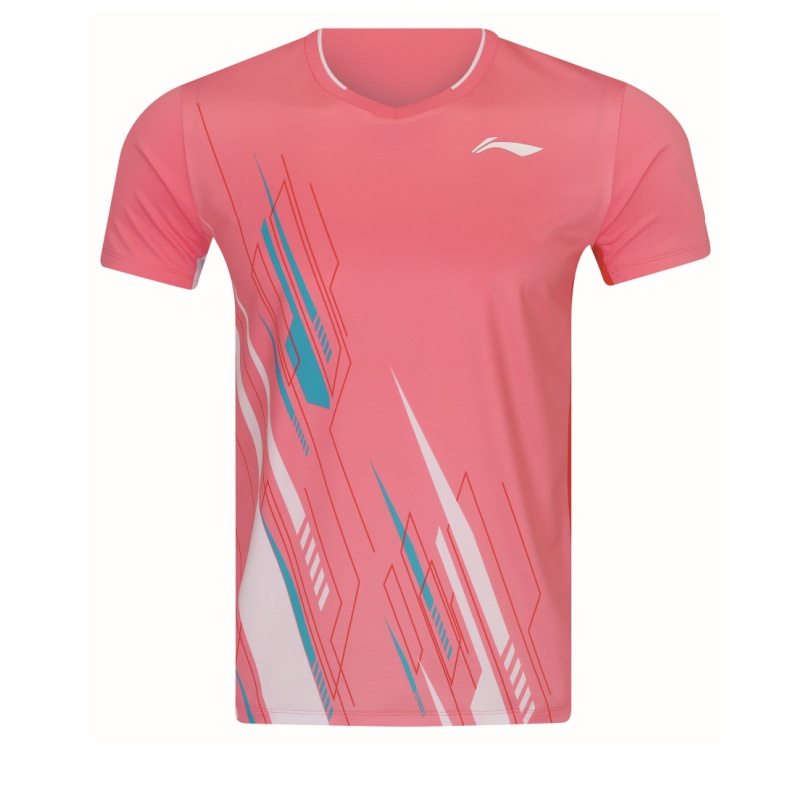 

Футболка для бадминтона Li-Ning Badminton Collection, unisex, цвет geranium pink