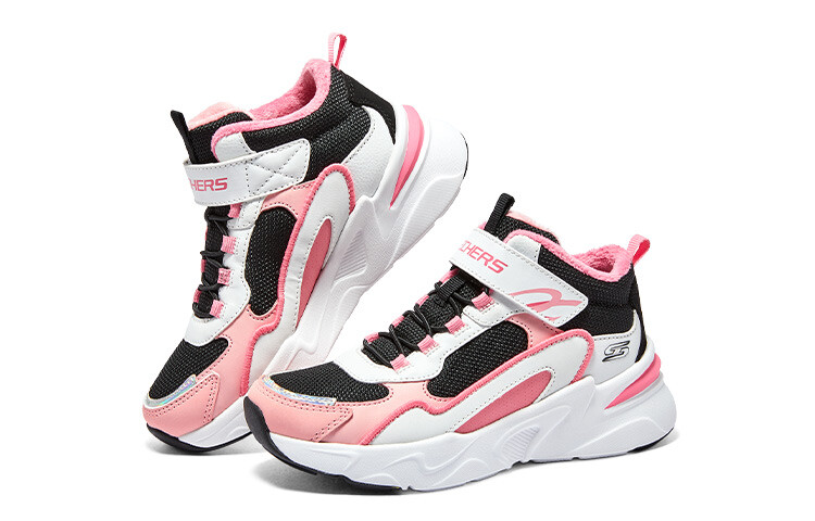 Детские тренировочные кроссовки GS Mid-top Core Black / Cloud White / Team Shock Pink 2 Skechers, розовый — фото 3
