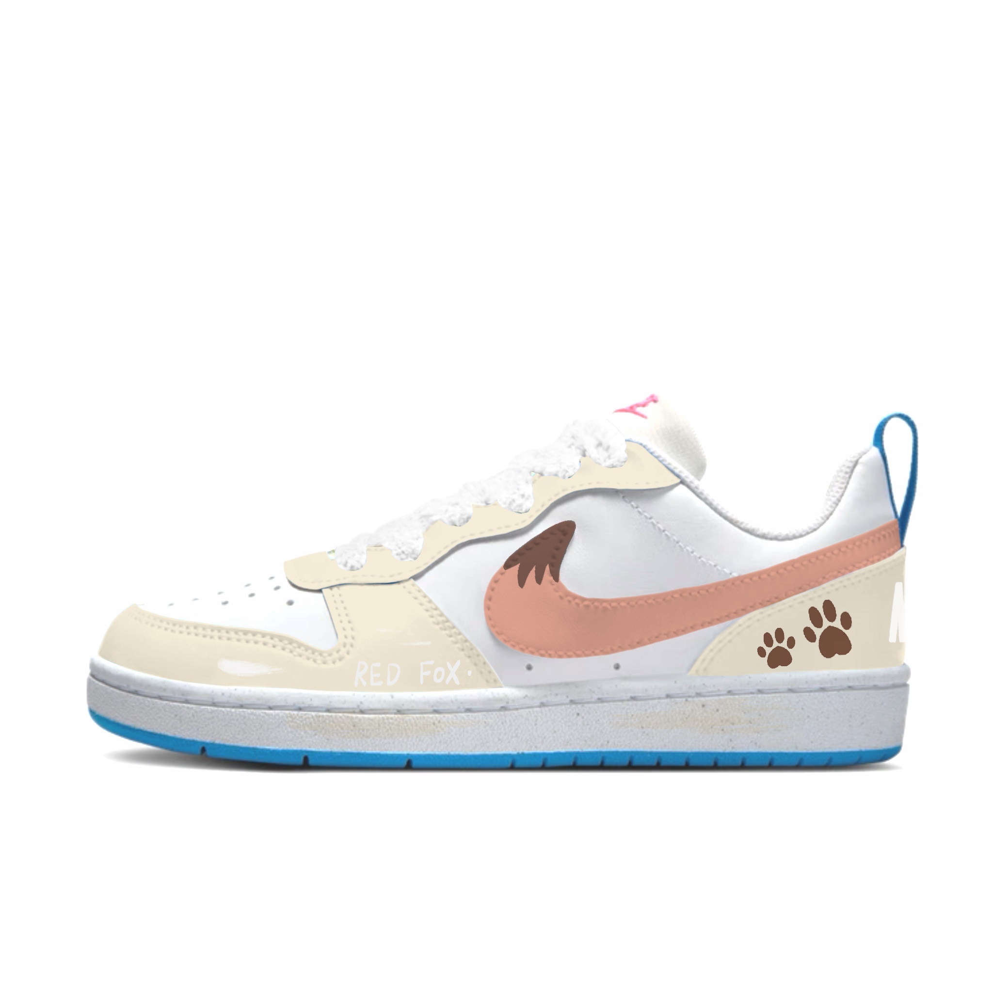 

Nike Кроссовки для скейтбординга Court Borough Soft Sand Fox Skin Slip Resistant Abrasion Resistant Low top для детей, цвет Tan Brown