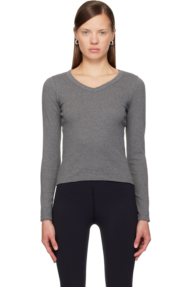 

Flore Flore Серая футболка с длинными рукавами "Джилл"