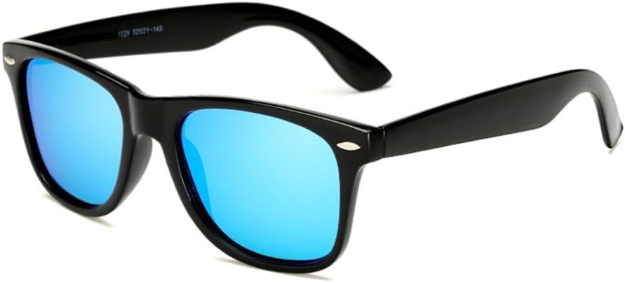 

Солнцезащитные очки для мужчин, поляризованные, для женщин, с зеркальными синими линзами, для ночного вождения, с защитой UV400, летние солнцезащитные очки VFDHN, 3 Black Blue